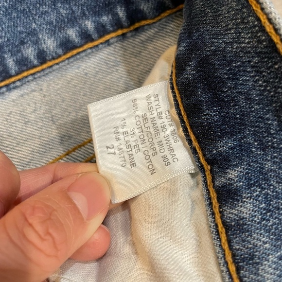 RE/DONE High Rise Ankle Crop in Mid 90s with Holes size 27 - Picture 7 of 13